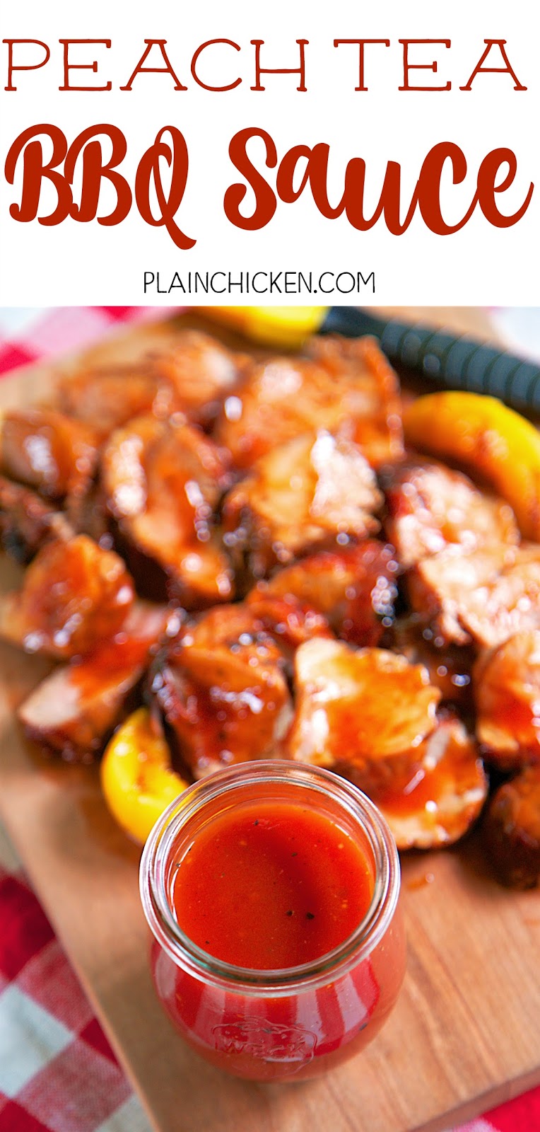 Peach Tea BBQ Sauce Plain Chicken®