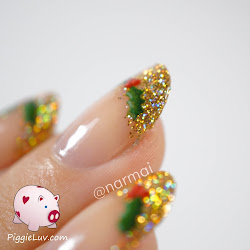 holly christmas nail nails