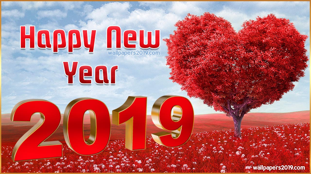 Happy new year 2019 wallpaper heart Happy new year 2019 wallpaper heart