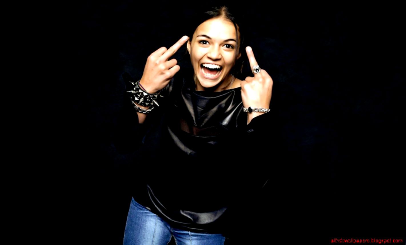 Michelle Rodriguez Smile Happy Hd Wallpaper Desktop  All HD