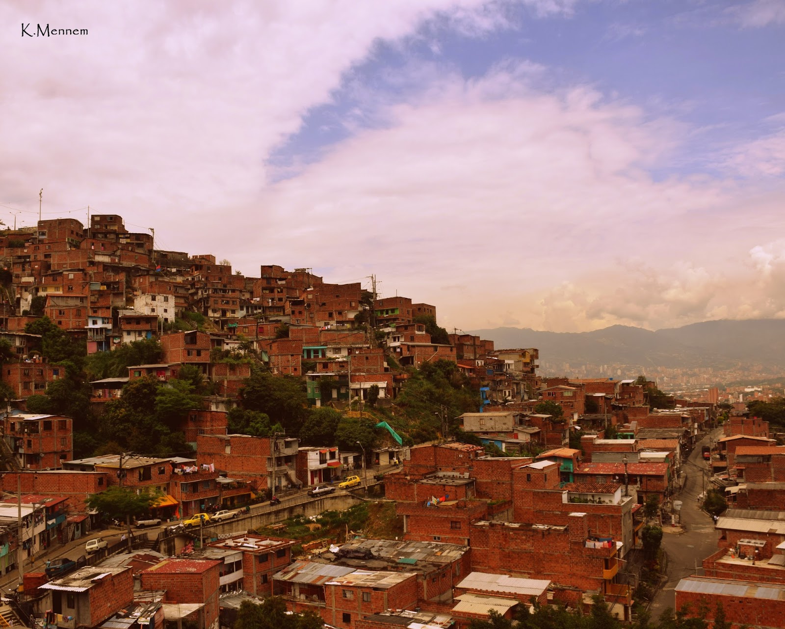 The slums of Medellin, Colombia
