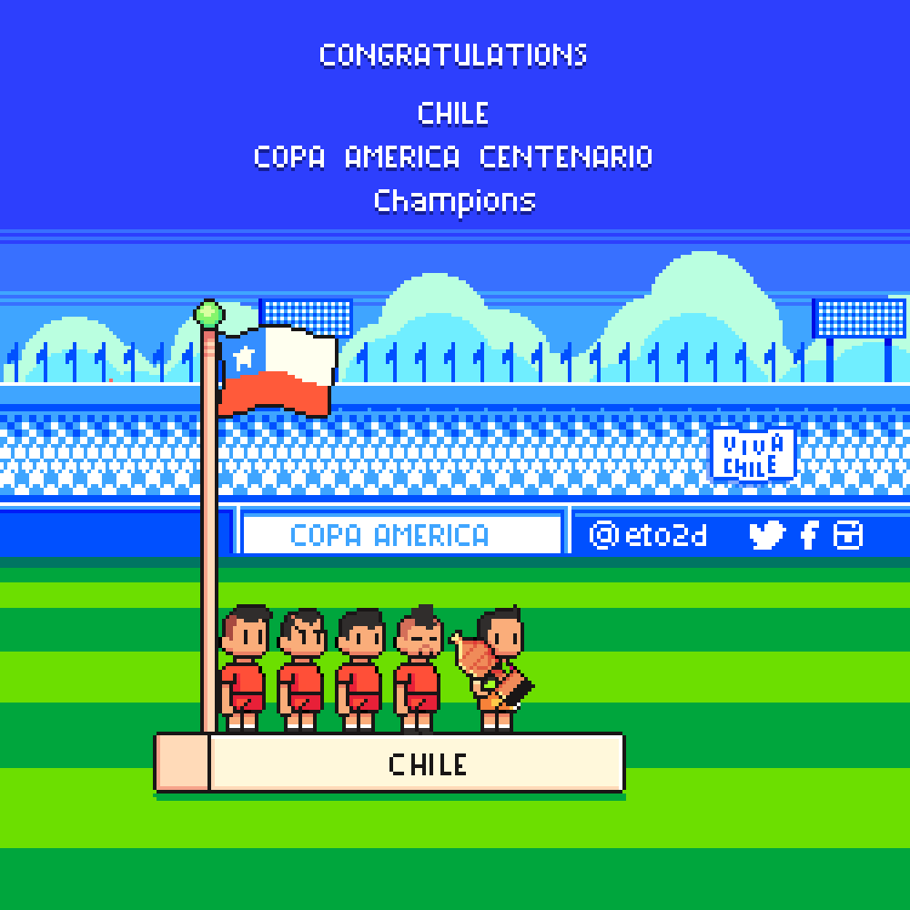 Acervo do Futebol SulAmericano Os melhores GIFS após o título do bicampeonato do Chile na Copa