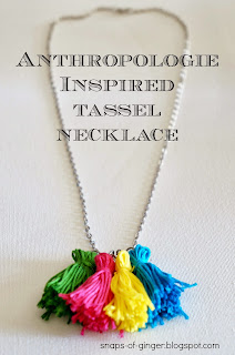 Anthropologie Inspired Tassel Necklace