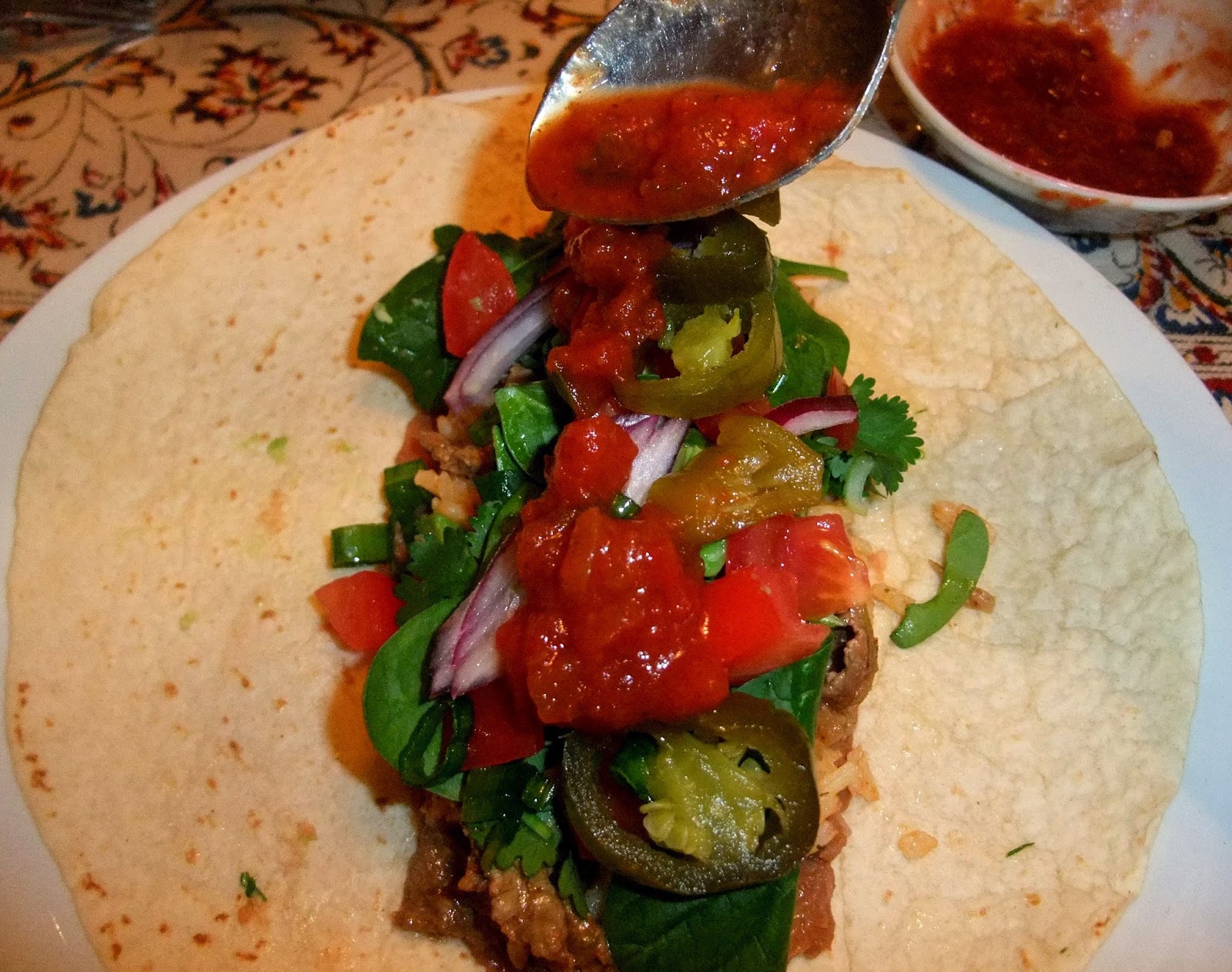 Susan's Savour-It!: Beef, Bean and Rice Burritos...