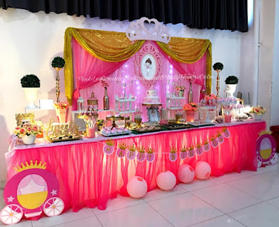 Elegant Royal Princess themed Dessert buffet