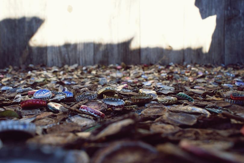Bottle Cap Alley A street paved with Bottle Caps