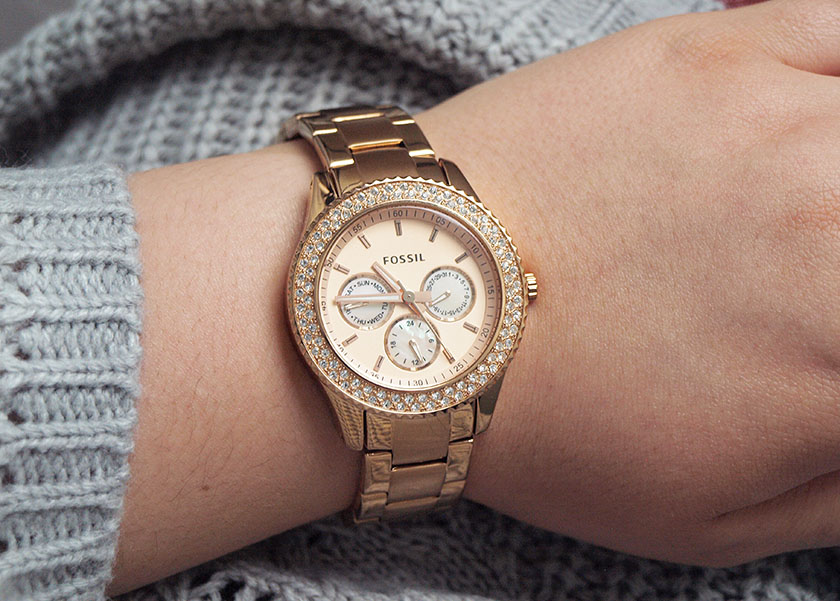The Black Pearl Blog - UK beauty, fashion and lifestyle blog: Fossil Stella  Rose Gold Watch