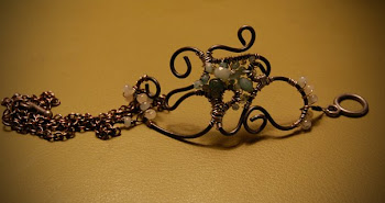 Om symbol wire sculpture bracelet