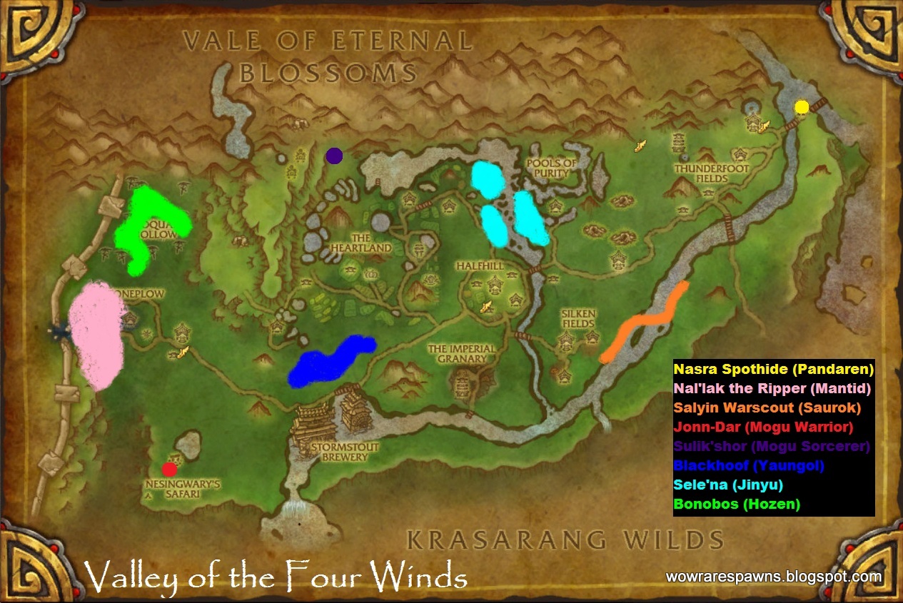 WoW Rare Spawns Valley of the Four Winds Rare Champions