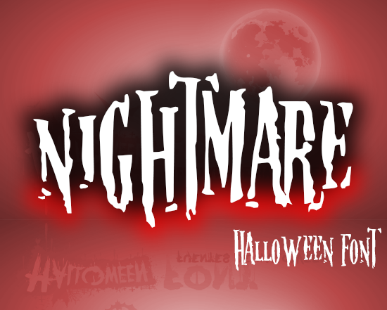 NIGHTMARE Halloween Font - PESADILLA