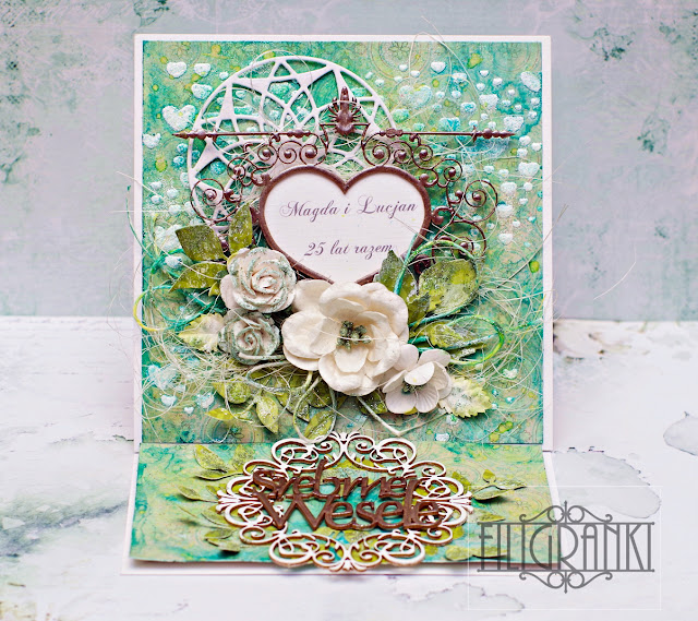 Kartka sztalugowa z okazji 25 Rocznicy Ślubu/ Easel card for the 25th Wedding Anniversary