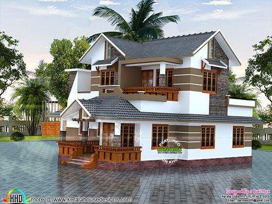 Low budget slop roof style home - Kerala Home Design and Floor Plans ...