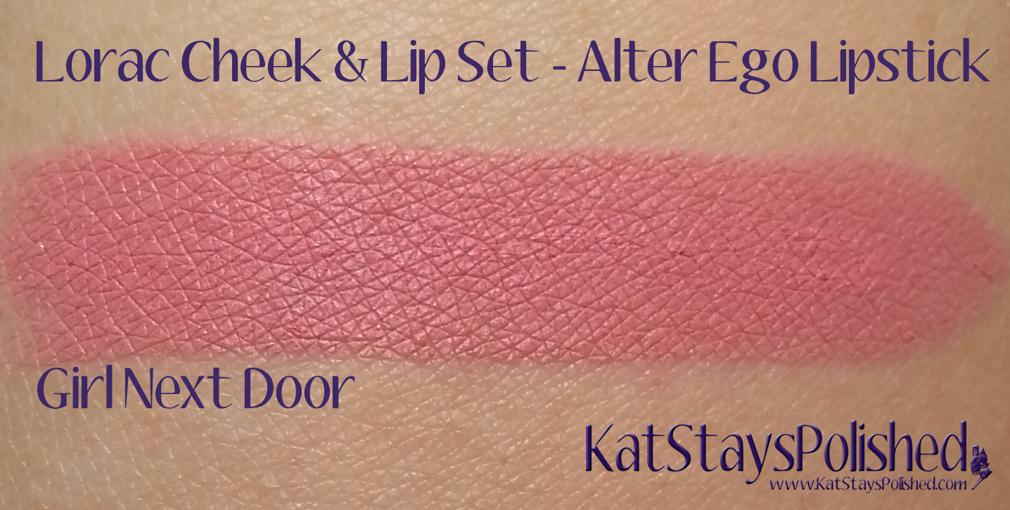 Lorac Unzipped Cheek & Lip Set - Alter Ego Lipstick - Girl Next Door | Kat Stays Polished