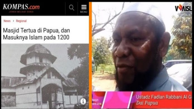 Ustadz Fadlan : Islam Pertama Masuk Papua, Ternyata Kompas Pernah Memberitakan Masjid Tertua di Papua