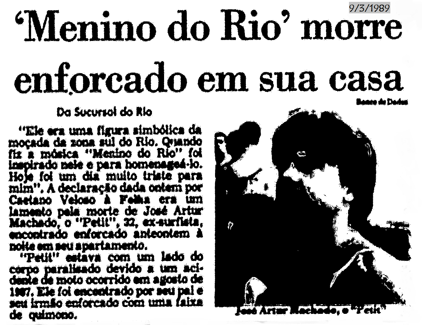 Caetano Velosoen detalle.: 1979 - MENINO DO RIO