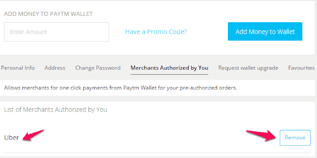 How to Re-authorize or unlink paytm with Uber India App