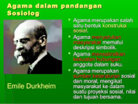 Teori Agama tentang yang Sakral dan yang Profan Emile Durkheim