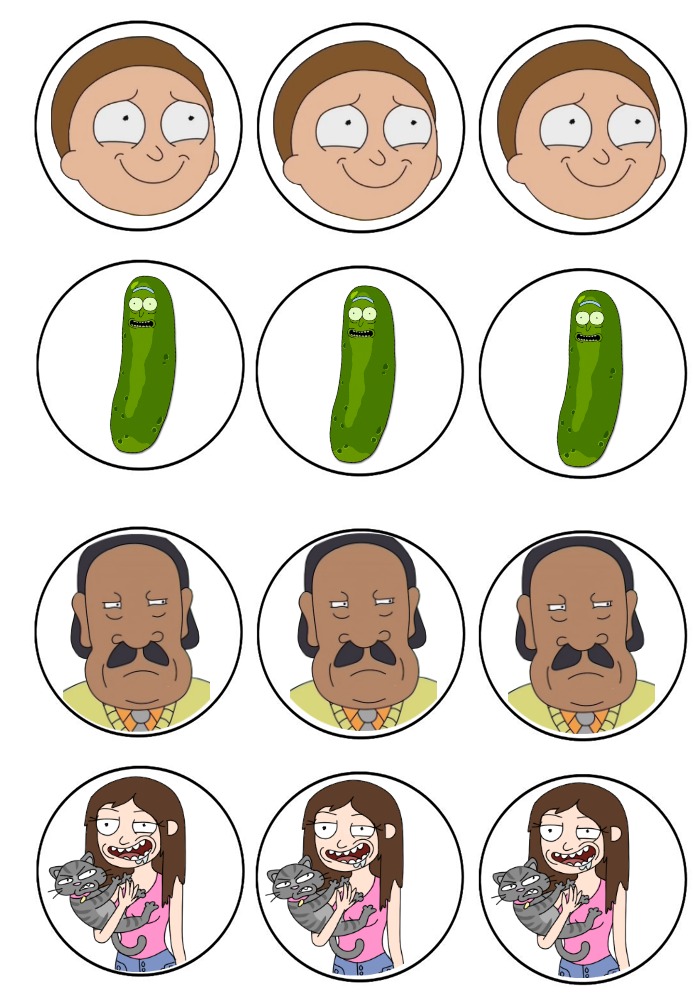 Musings Of An Average Mom Free Printable Rick And Morty Cupcake