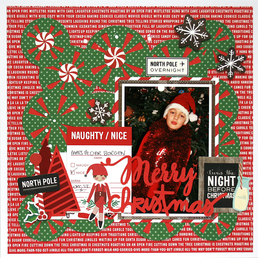 Merry Christmas Scrapbook Page by Monique Liedtke using 17turtles Digital Cut Files