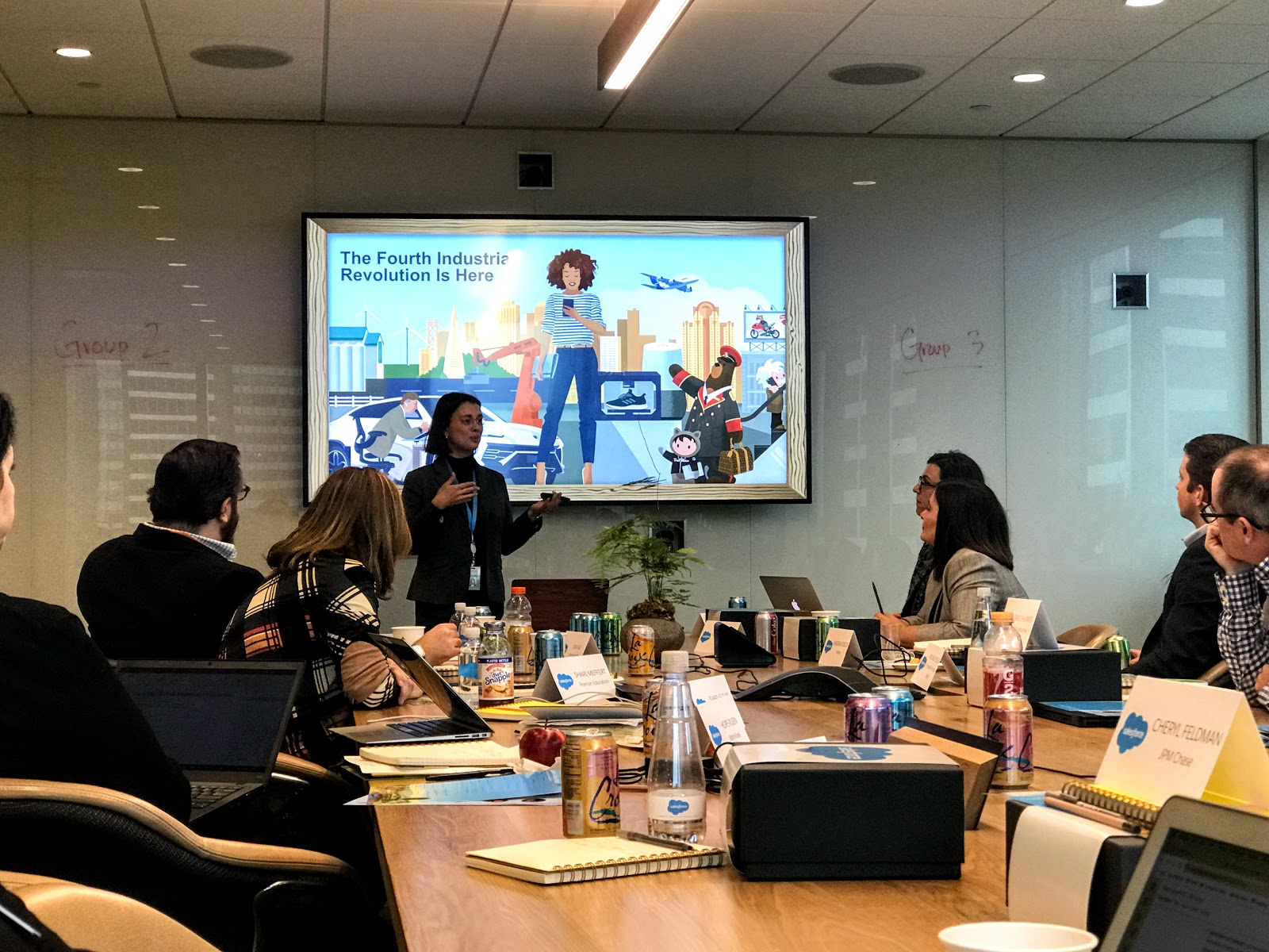 Tigh Loughhead talks Einstein Artificial Intelligence with Isabelle Guis at Salesforce Sales Cloud Customer Advisory Board