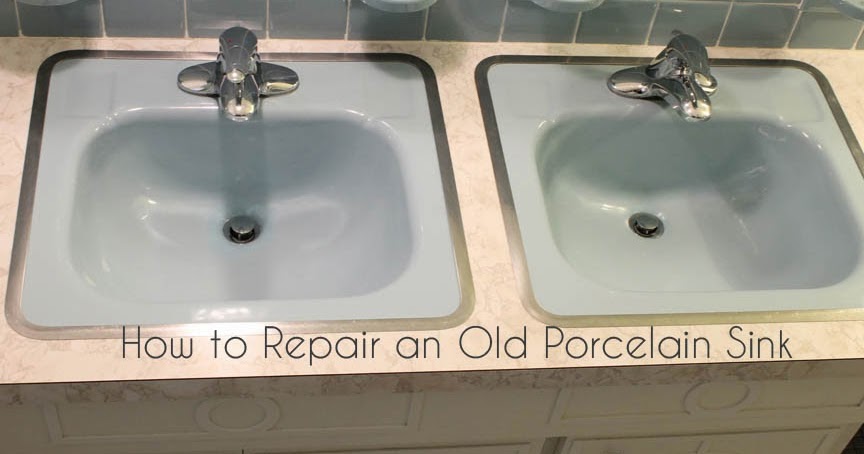 Gorgeous Shiny Things How To Repair A Porcelain Sink - Bathroom Sink Paint Repair
