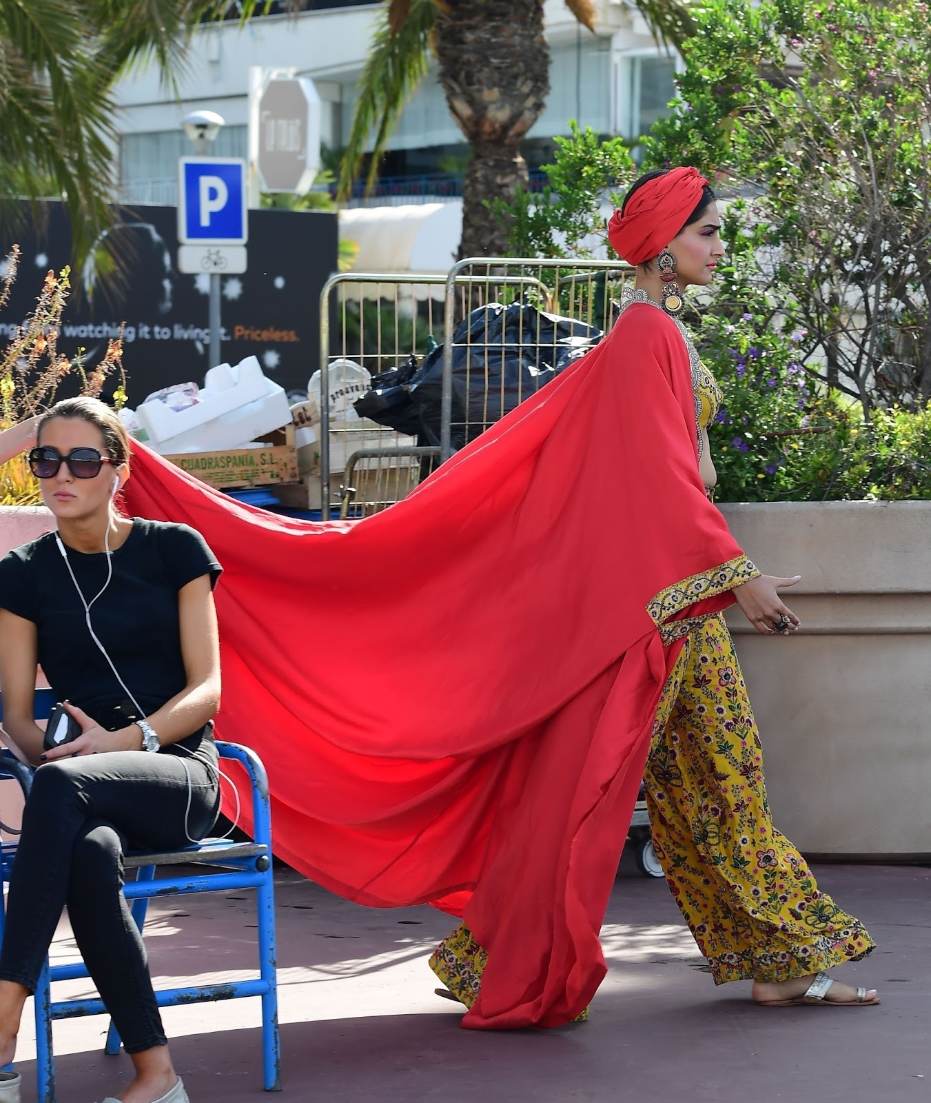 Sonam Kapoor Super Sexy Cleavage Show At a Beach Photoshoot During 70th Cannes Film Festival 2017