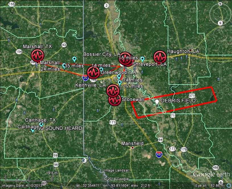 The Latest Worldwide Meteor/Meteorite News Shreveport, Louisiana LOUD