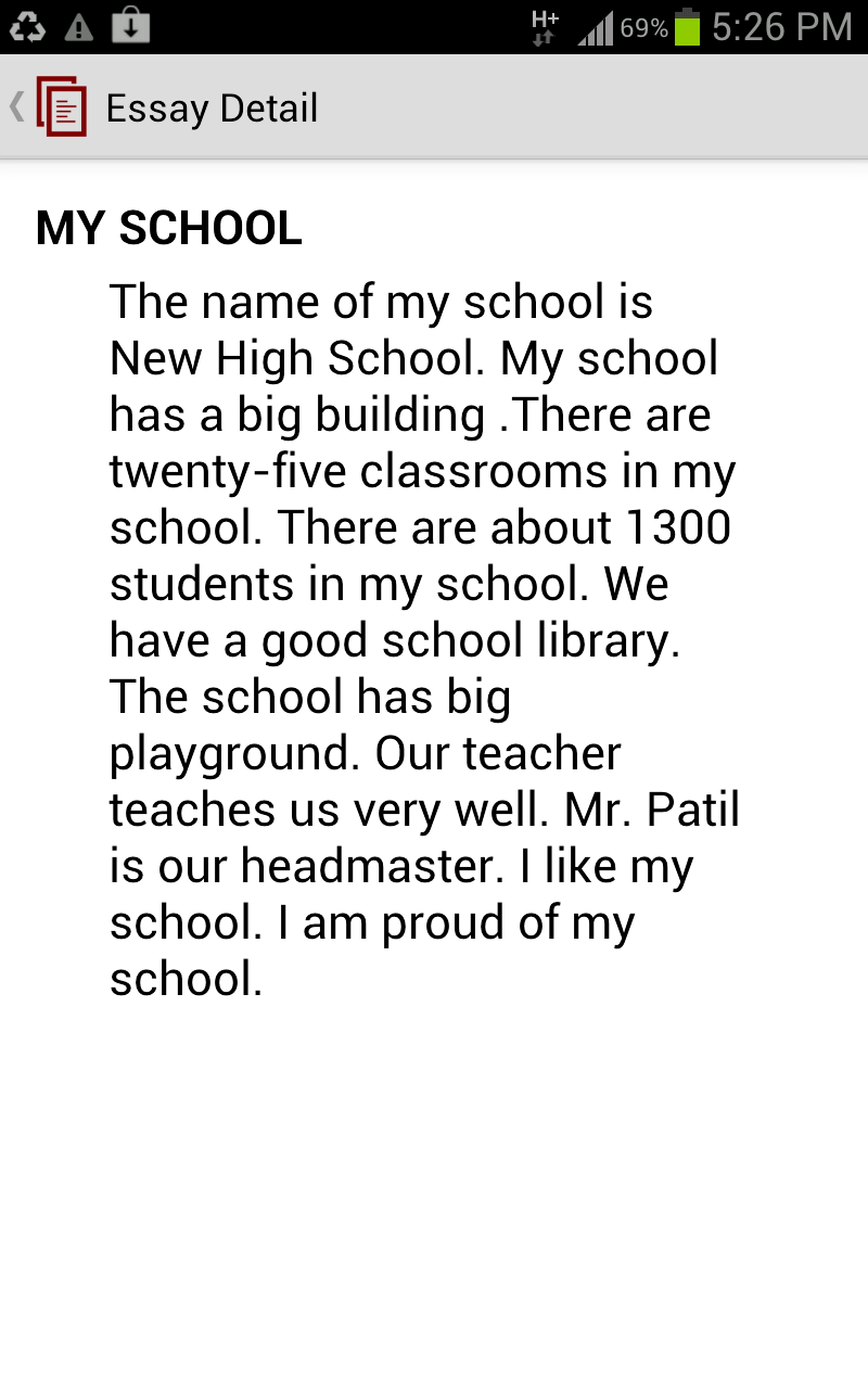 essay about my school for class 3