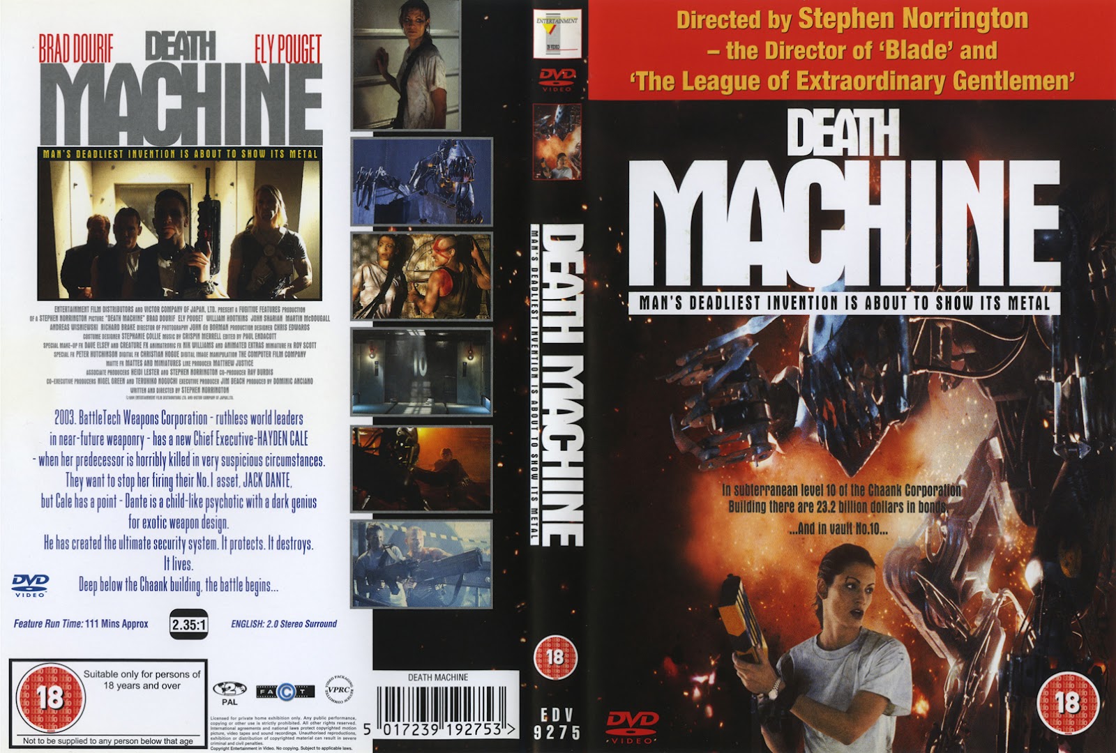 This Is How You Die Machine Of Death Movie Movie Memorabilia Emporium: Death Machine UK DVD Cover デスマシーン
