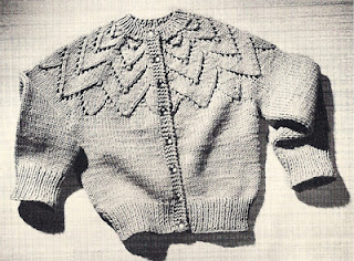 Vintage Childs Petal Cardigan Knitting Pattern 