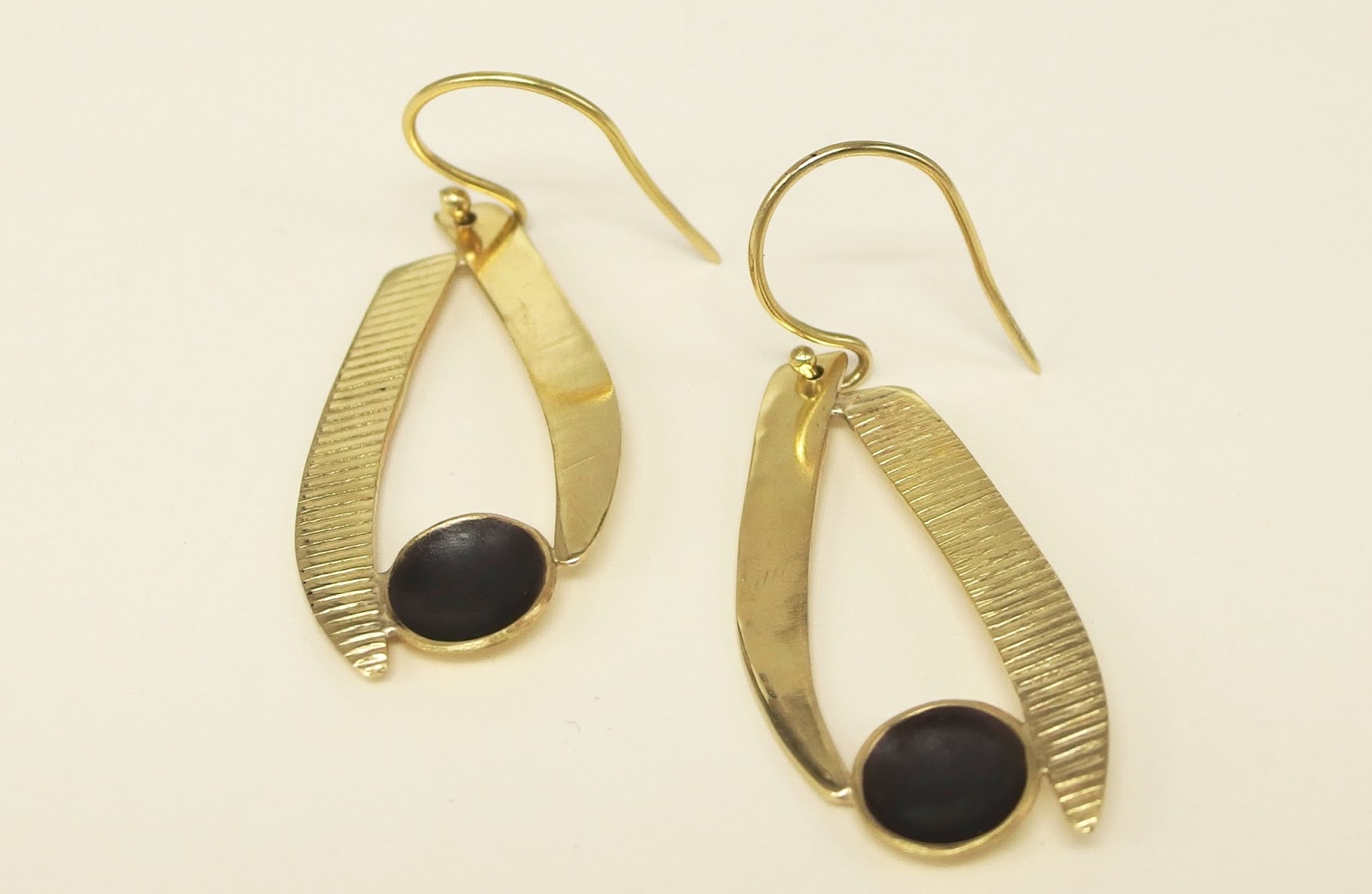 so lucky by Angeliki jewelry brass oxidized earrings!