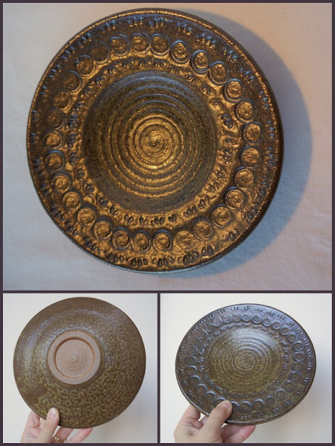 Beautiful handmade ceramic plate - pottery by Lily L.