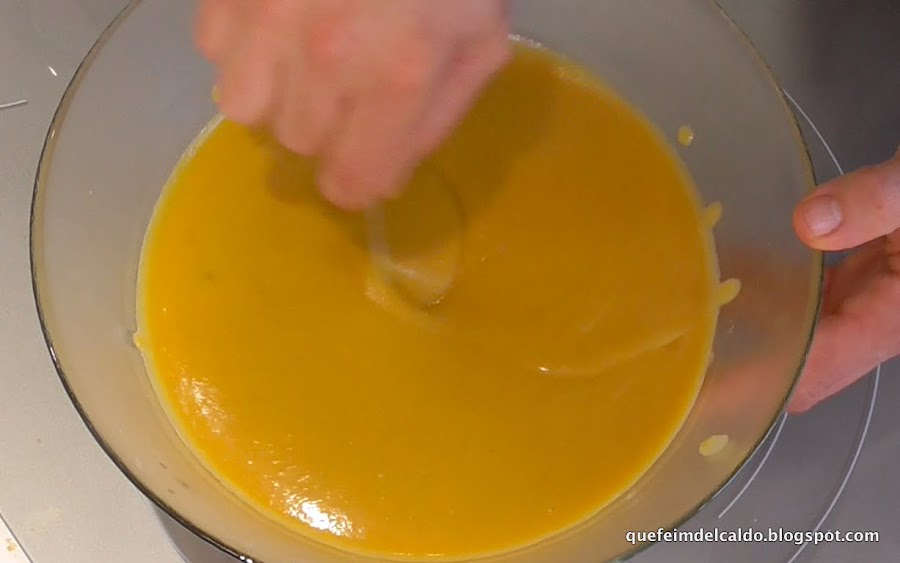 Crema de calabaza con portobello.