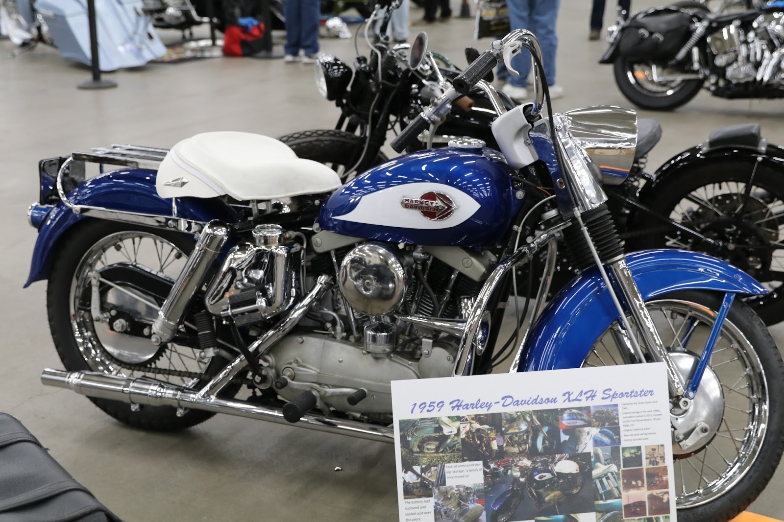 OldMotoDude 1959 HarleyDavidson XLH Sportster on display at the 2018