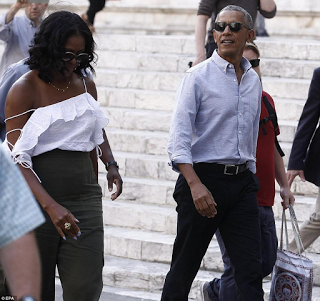 Obama and wife, michelle 