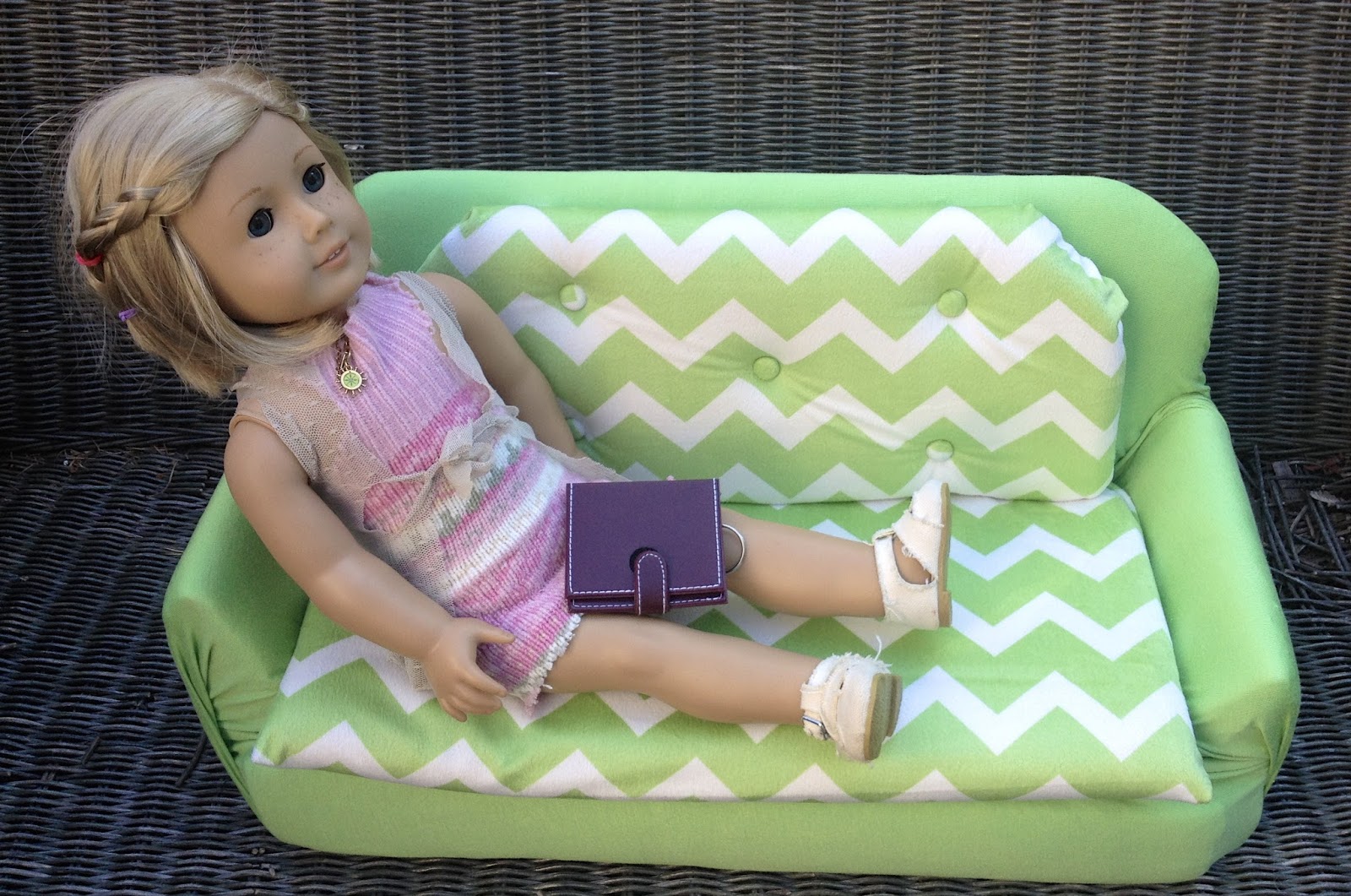 The Simple Craft Diaries American Girl Doll Sofa from Costco Cardboard Box