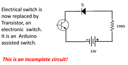 labwire: How to use Transistor switch with Arduino