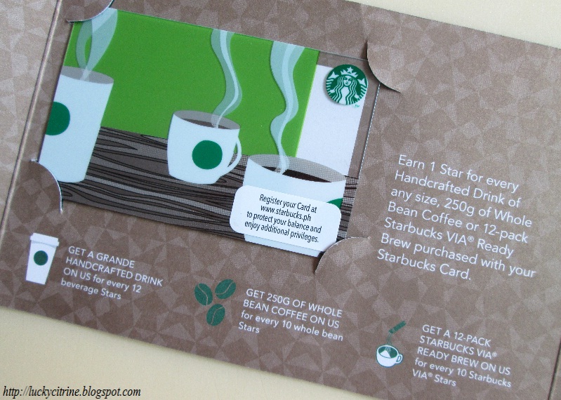 Lucky Citrine Why Get a Starbucks Card?