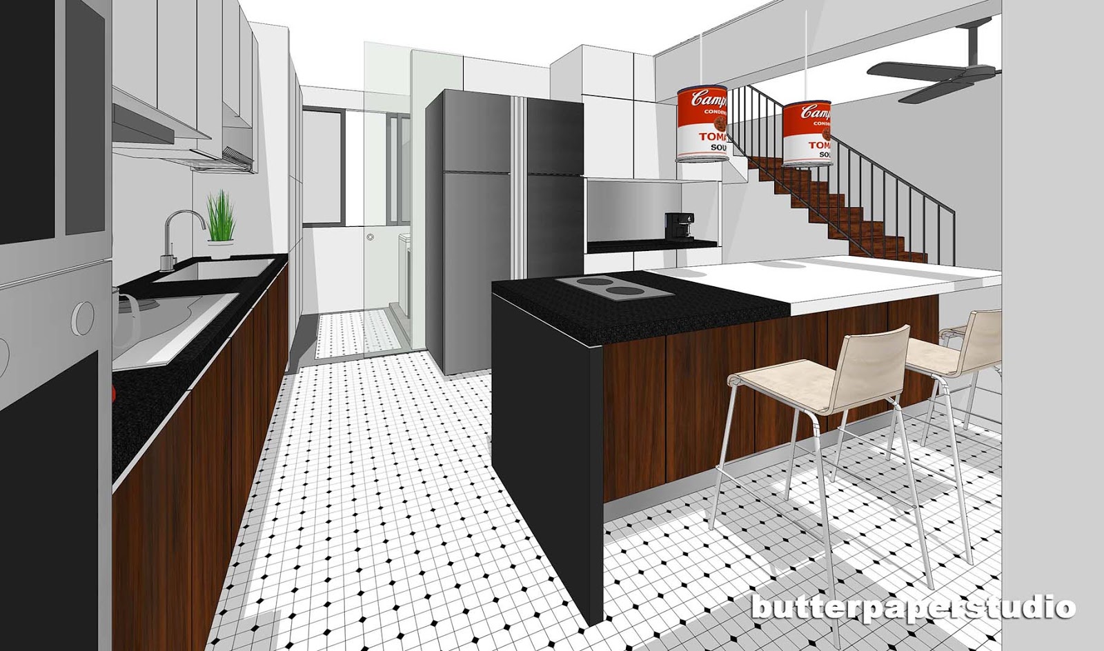 butterpaperstudio RenoHougang Kitchen island design