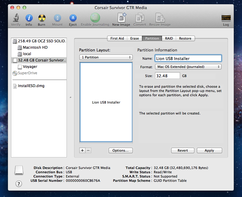 create a bootable usb for mac os x 10.6.8