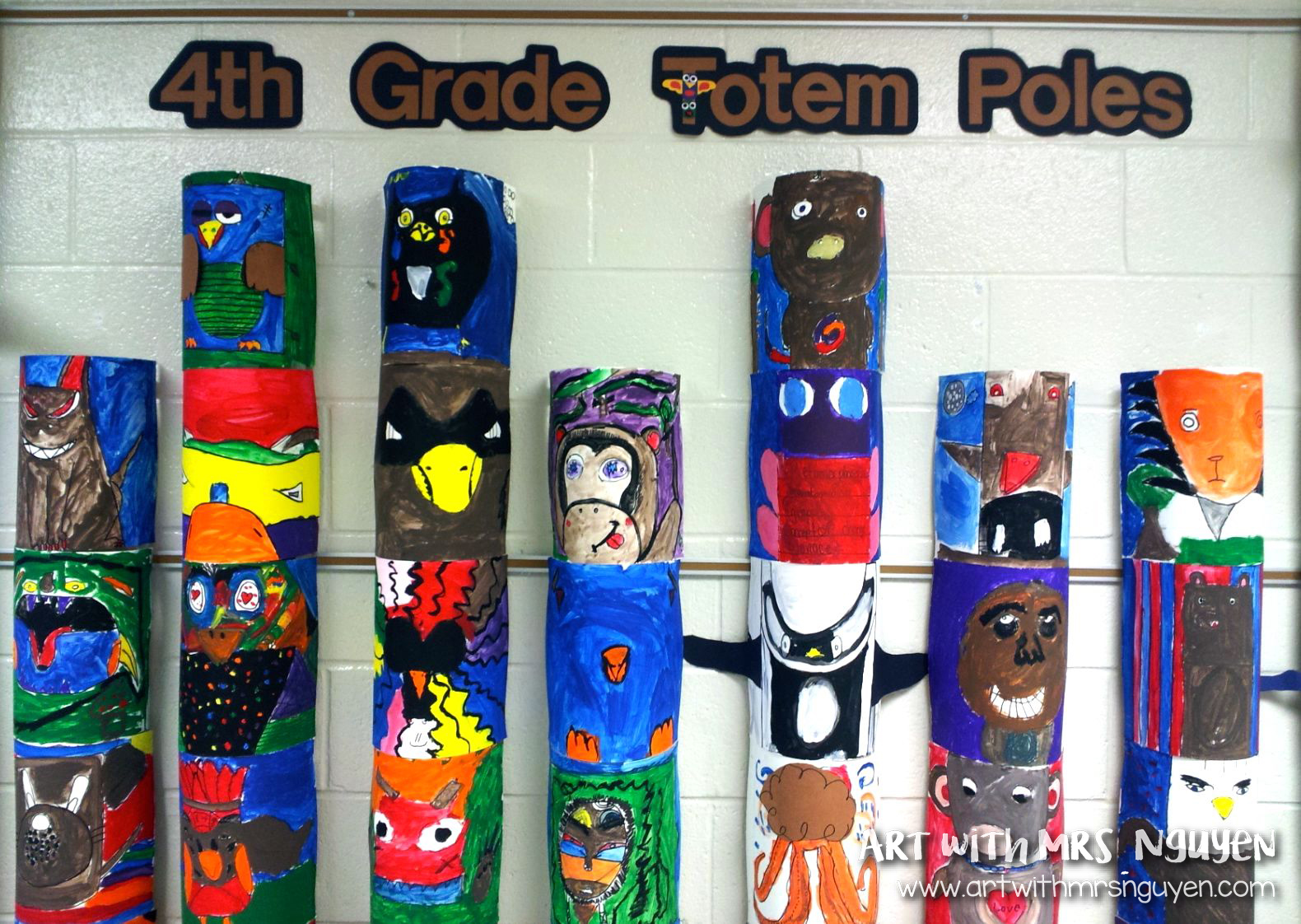 Totem Poles 4th Art With Mrs Nguyen