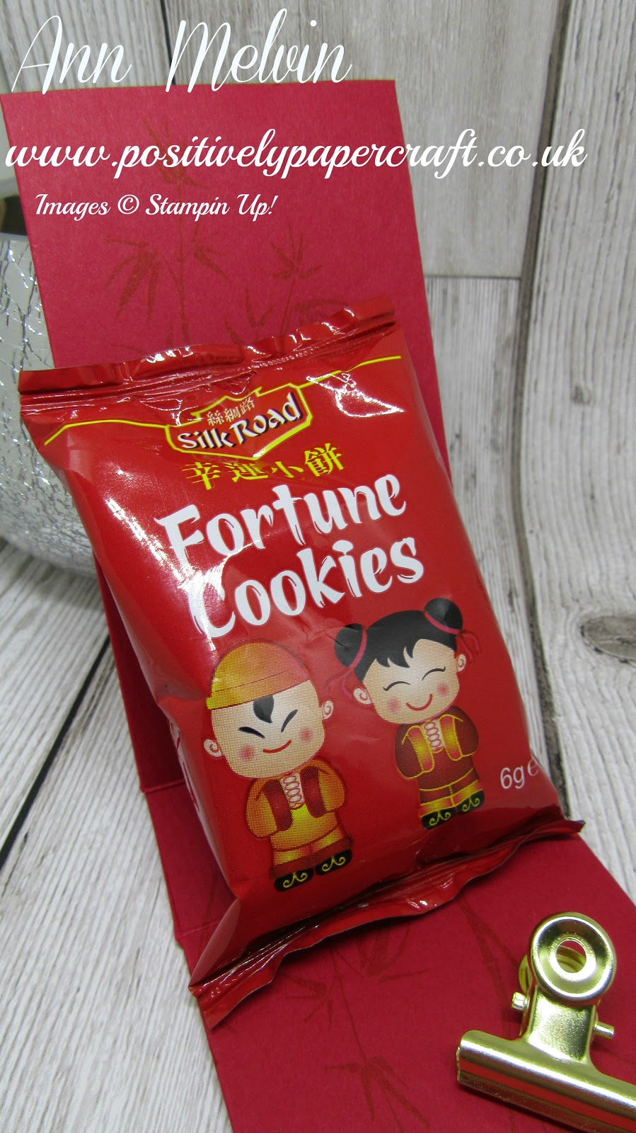 Positively papercraft Sweet Oriental Fortune Cookie Treat Bag