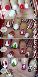 nail christmas step santa tutorial reindeer tree claus pie nails