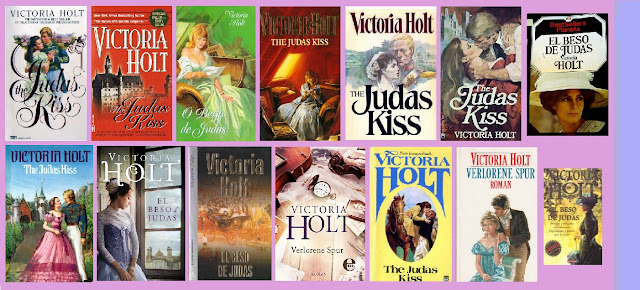 portadas de la novela romántica histórica El beso de Judas, de Victoria Holt