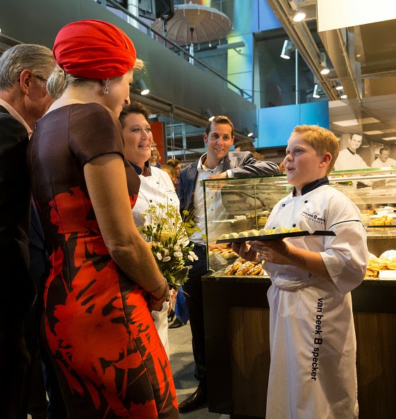 Queen Maxima of The Netherlands attends the opening of the new Markthal on 01,10.2014 in Rotterdam, Netherlands.
