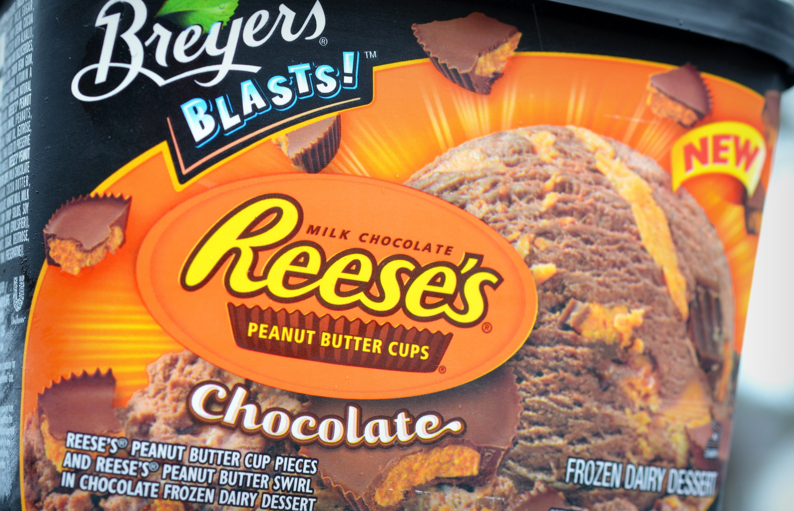 food and ice cream recipes REVIEW Breyer's Blasts Reese's Chocolate