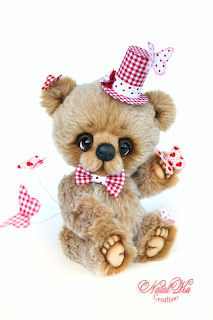 Artist teddy bear, handmade bear, ooak bear, bear girl, NatalKa Creations, teddies with charm, artist bear, Künstlerteddy, Teddybär, Künstlerbär