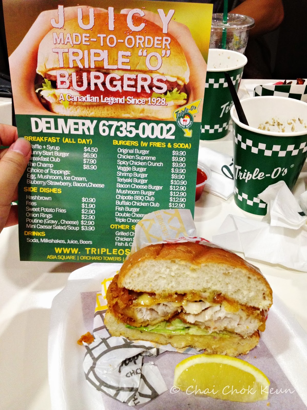 Food Review TripleO's at Orchard Toward, Singapore