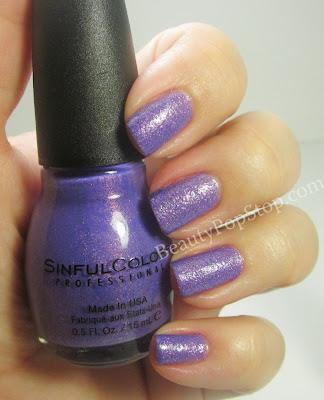 SinfulColors Crystal Crush Purple Gleam Swatch