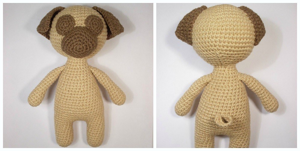 Crochet pug dog amigurumi tutorial Crochet pug dog amigurumi tutorial
